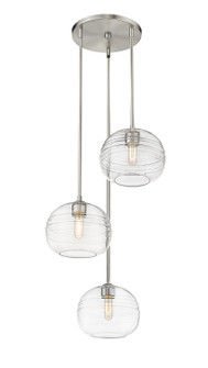 Harmony Three Light Chandelier in Brushed Nickel (224|486P10-3R-BN)