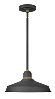 Foundry Classic LED Convertible Pendant Barn Light in Textured Black (13|10483TK)