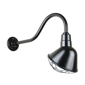 Angle Shade One Light Outdoor Gooseneck Light in Black (381|H-QSN18112-SA-91/QSNHL-A-91/QSNWGR-12``-91)