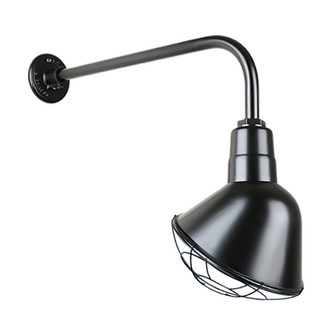 Angle Shade One Light Outdoor Gooseneck Light in Black (381|H-QSN18112-SA-91/QSNB-13-91/QSNWGR-12``-91)