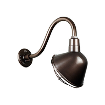 Angle Shade One Light Outdoor Gooseneck Light in Oil Rubbed Bronze (381|H-QSN18112-SA-145/QSNB-42-145/QSNWGR-12``-145)