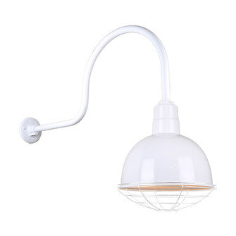 Deep Bowl Shade One Light Outdoor Gooseneck Light in White (381|H-QSN16112-SA-93/QSNHL-C-93/QSNWGR-12``-93)