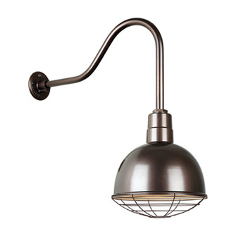 Deep Bowl Shade One Light Outdoor Gooseneck Light in Oil Rubbed Bronze (381|H-QSN16112-SA-145/QSNHL-H-145/QSNWGR-12``-145)