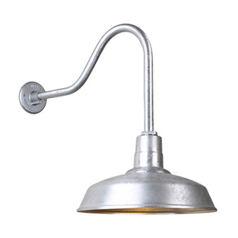 Warehouse One Light Outdoor Gooseneck Light in Galvanized (381|H-QSN15118-SA-96/QSNHL-H-96)