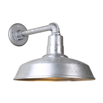 Warehouse One Light Outdoor Gooseneck Light in Galvanized (381|H-QSN15118-SA-96/QSNB-44-96)