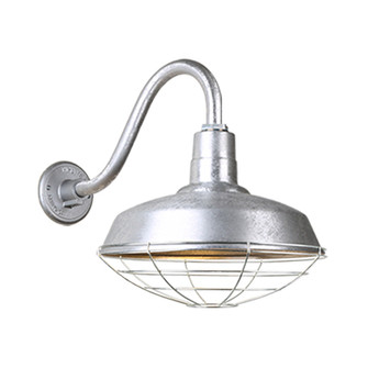 Warehouse One Light Outdoor Gooseneck Light in Galvanized (381|H-QSN15118-SA-96/QSNB-42-96/QSNWGR-18``-96)