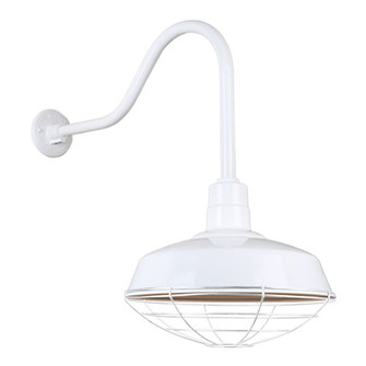 Warehouse One Light Outdoor Gooseneck Light in White (381|H-QSN15118-SA-93/QSNHL-H-93/QSNWGR-18``-93)