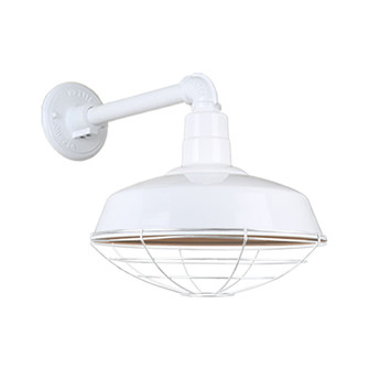 Warehouse One Light Outdoor Gooseneck Light in White (381|H-QSN15118-SA-93/QSNB-44-93/QSNWGR-18``-93)