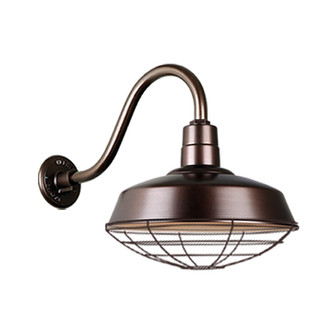 Warehouse One Light Outdoor Gooseneck Light in Oil Rubbed Bronze (381|H-QSN15118-SA-145/QSNB-42-145/QSNWGR-18``-145)