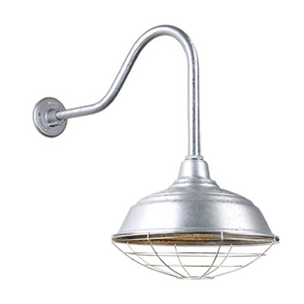 Warehouse One Light Outdoor Gooseneck Light in Galvanized (381|H-QSN15117-SA-96/QSNHL-H-96/QSNWGR-17``-96)