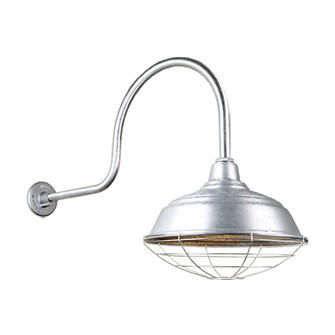 Warehouse One Light Outdoor Gooseneck Light in Galvanized (381|H-QSN15117-SA-96/QSNHL-C-96/QSNWGR-17``-96)