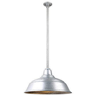 Warehouse One Light Pendant in Galvanized (381|H-QSN15117-SA-96/QSN36``ST3-96/QSNHDSMC-96)