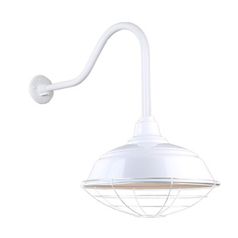 Warehouse One Light Outdoor Gooseneck Light in White (381|H-QSN15117-SA-93/QSNHL-H-93/QSNWGR-17``-93)