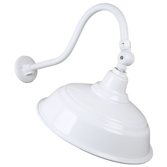 Warehouse One Light Outdoor Gooseneck Light in White (381|H-QSN15117-SA-93/QSNHL-A-93/QSNSK-93)