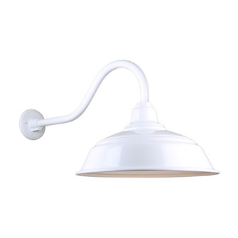 Warehouse One Light Outdoor Gooseneck Light in White (381|H-QSN15117-SA-93/QSNHL-A-93)