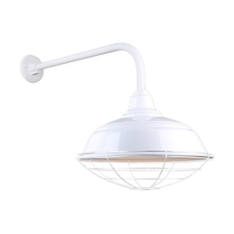 Warehouse One Light Outdoor Gooseneck Light in White (381|H-QSN15117-SA-93/QSNB-13-93/QSNWGR-17``-93)