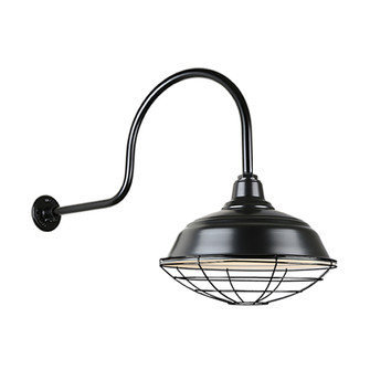 Warehouse One Light Outdoor Gooseneck Light in Black (381|H-QSN15117-SA-91/QSNHL-C-91/QSNWGR-17``-91)