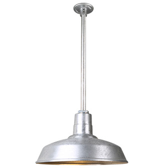 Warehouse One Light Pendant in Galvanized (381|H-QSN15116-SA-96/QSN24``ST3-96/QSNHDSMC-96)