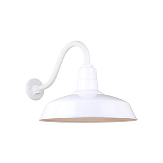 Warehouse One Light Outdoor Gooseneck Light in White (381|H-QSN15116-SA-93/QSNB-42-93)