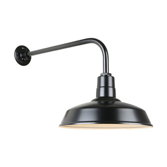 Warehouse One Light Outdoor Gooseneck Light in Black (381|H-QSN15116-SA-91/QSNB-13-91)