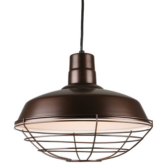 Warehouse One Light Pendant in Oil Rubbed Bronze (381|H-QSN15116-C-145/QSNWGR-16``-145)