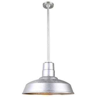 Warehouse One Light Pendant in Galvanized (381|H-QSN15114-SA-96/QSN36``ST3-96/QSNHSC-96)