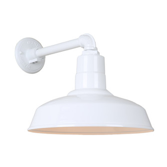 Warehouse One Light Outdoor Gooseneck Light in White (381|H-QSN15114-SA-93/QSNB-44-93)