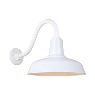 Warehouse One Light Outdoor Gooseneck Light in White (381|H-QSN15114-SA-93/QSNB-42-93)