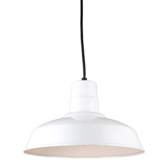 Warehouse One Light Pendant in White (381|H-QSN15114-C-93)