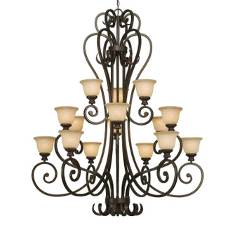 Heartwood 15 Light Chandelier in Burnt Sienna (62|8063-15L BUS)