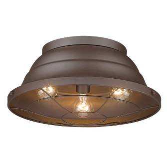 Bartlett Three Light Outdoor Flush Mount in Textured Bronze (62|7316-OFM TBZ)