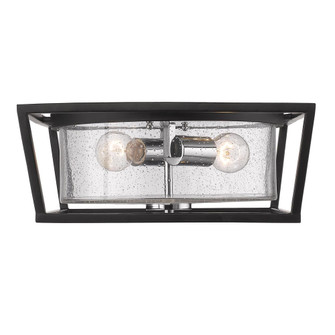 Mercer Two Light Flush Mount in Matte Black (62|4309-FM BLK-SD)