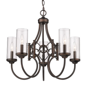 Quincy Five Light Chandelier in Cordoban Bronze (62|3718-5 CDB-CLR)