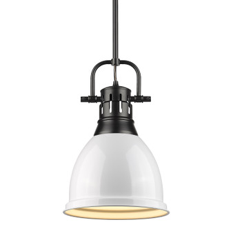 Duncan One Light Pendant in Matte Black (62|3604-S BLK-WH)