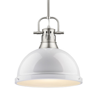 Duncan One Light Pendant in Pewter (62|3604-L PW-WH)