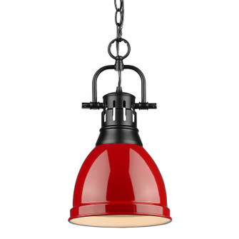 Duncan One Light Pendant in Matte Black (62|3602-S BLK-RD)