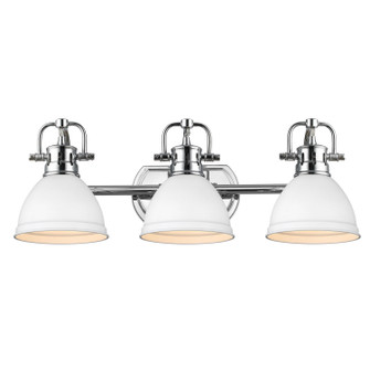Duncan Three Light Bath Vanity in Chrome (62|3602-BA3 CH-WHT)
