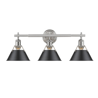 Orwell Three Light Bath Vanity in Pewter (62|3306-BA3 PW-BLK)