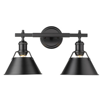 Orwell BLK Two Light Bath Vanity in Matte Black (62|3306-BA2 BLK-BLK)