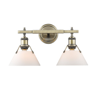 Orwell Two Light Bath Vanity in Aged Brass (62|3306-BA2 AB-OP)