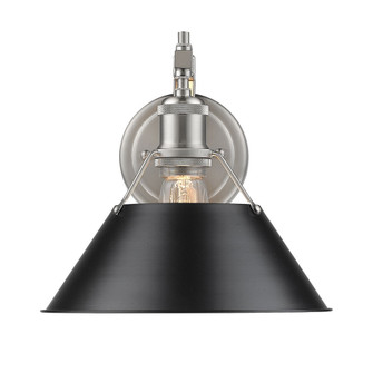 Orwell One Light Wall Sconce in Pewter (62|3306-1W PW-BLK)
