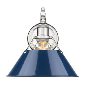 Orwell One Light Wall Sconce in Chrome (62|3306-1W CH-NVY)