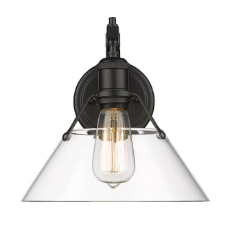 Orwell One Light Wall Sconce in Matte Black (62|3306-1W BLK-CLR)