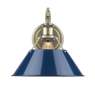 Orwell One Light Wall Sconce in Aged Brass (62|3306-1W AB-NVY)