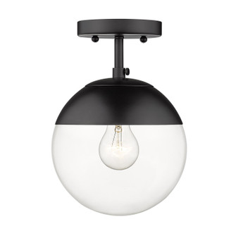 Dixon One Light Semi-Flush Mount in Matte Black (62|3219-SF BLK-BLK)