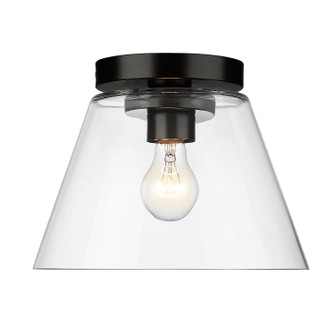 Penn One Light Flush Mount in Matte Black (62|3189-FM11 BLK-CLR)