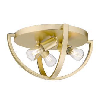 Colson OG Three Light Flush Mount in Olympic Gold (62|3167-FM15 OG)