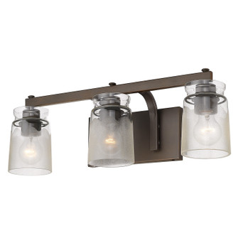 Travers Three Light Vanity Light in Rubbed Bronze (62|1405-BA3 RBZ-CAG)