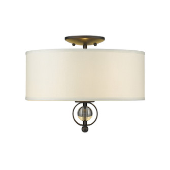 Cerchi Two Light Flush Mount in Rubbed Bronze (62|1030-FM RBZ)