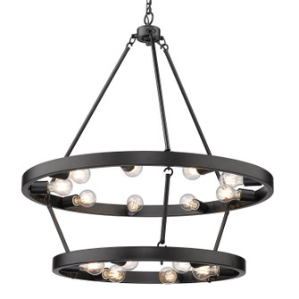 Castile 15 Light Chandelier in Matte Black (62|1019-96 BLK)